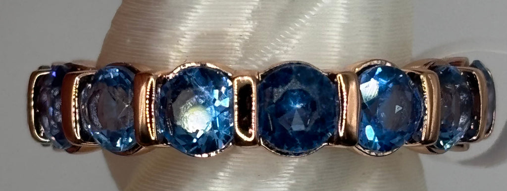 BP Blue Spinel Rose Gold Ring Size 8