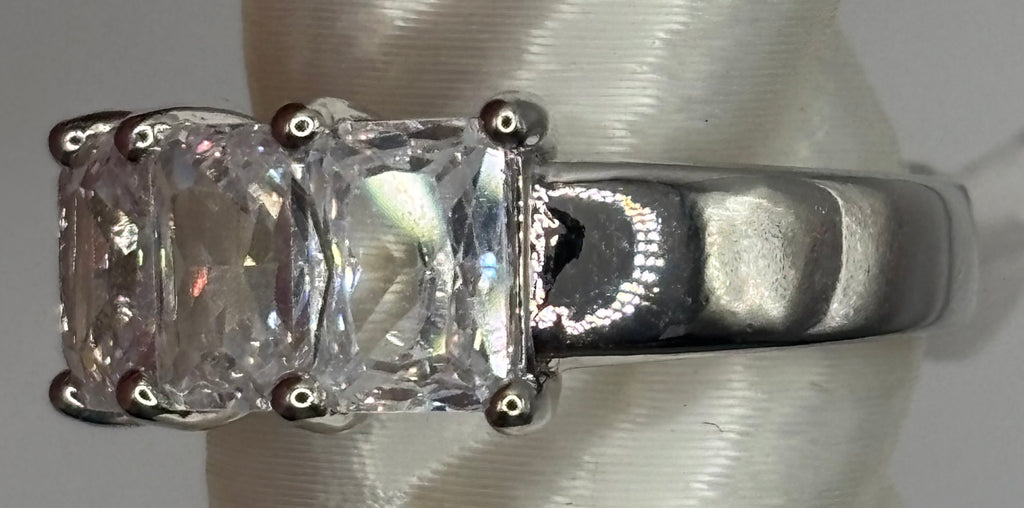 BP Diamond CZ Rhodium Ring Size 8