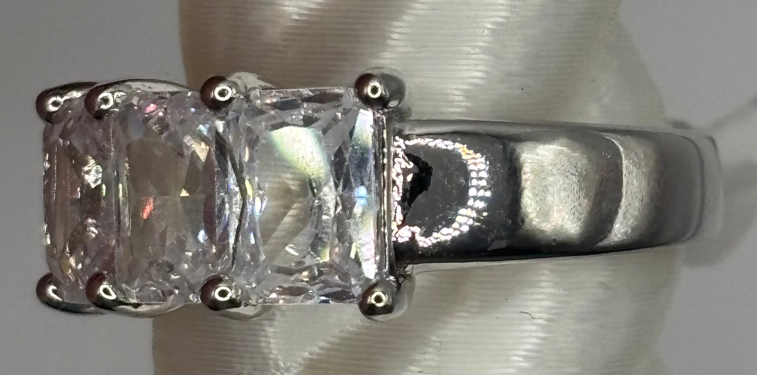 BP Diamond CZ Rhodium Ring Size 8
