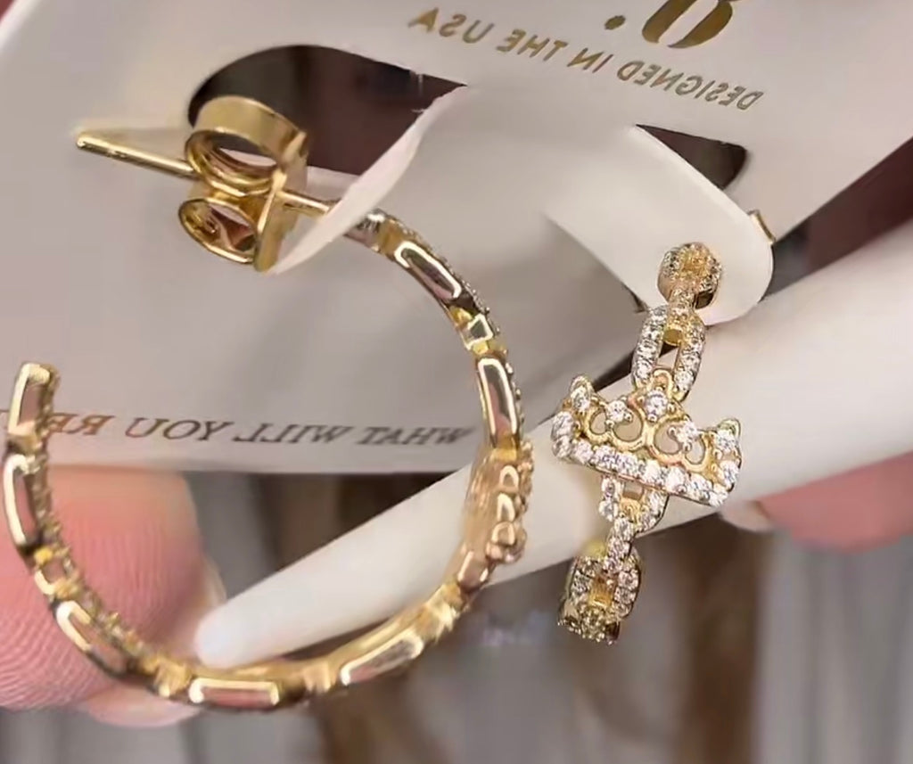 BP Crowned Details Vermeil Sterling Club 2026 Earrings Preorder
