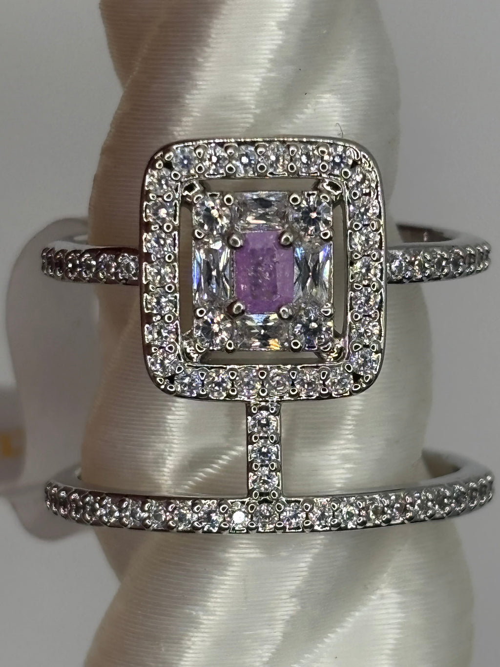 BP Lavender Ice Crystal Rhodium Size 7