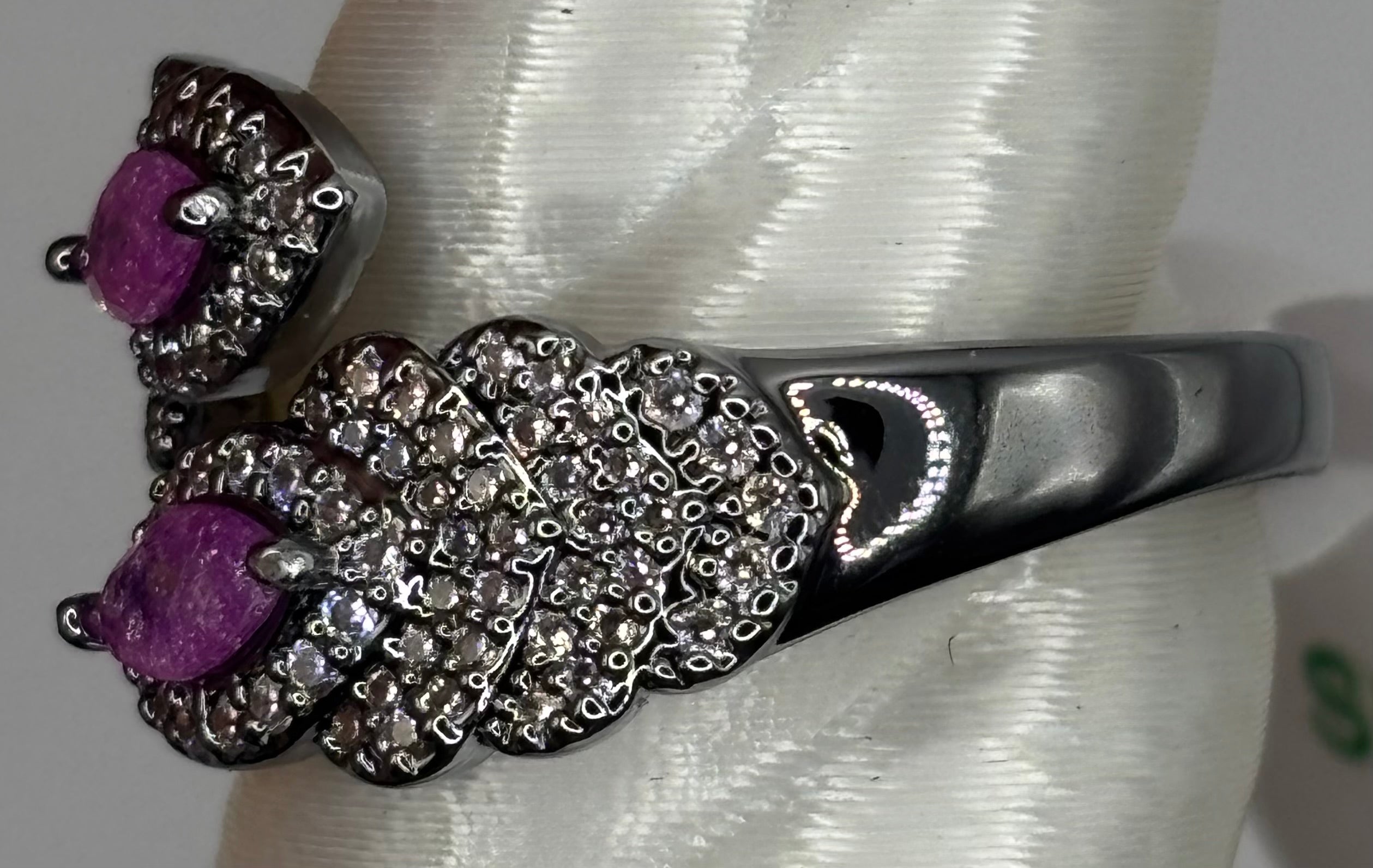 BP Iris Ice Crystal Hematite Ring Size 8