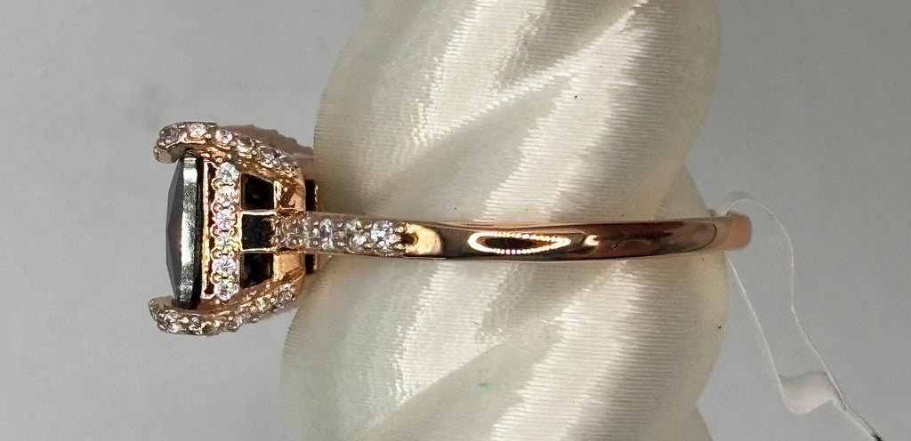 BP Black Onyx Rose Gold Ring Size 11