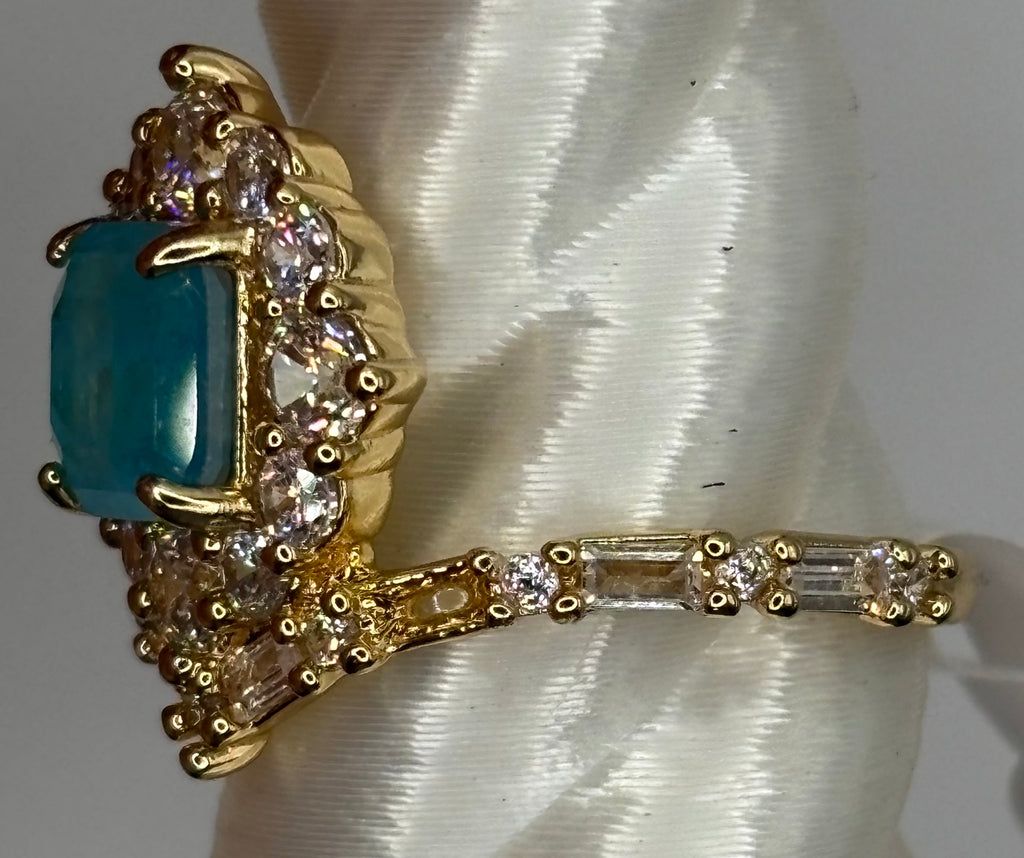 BP Blue Topaz Gold Ring Size 6