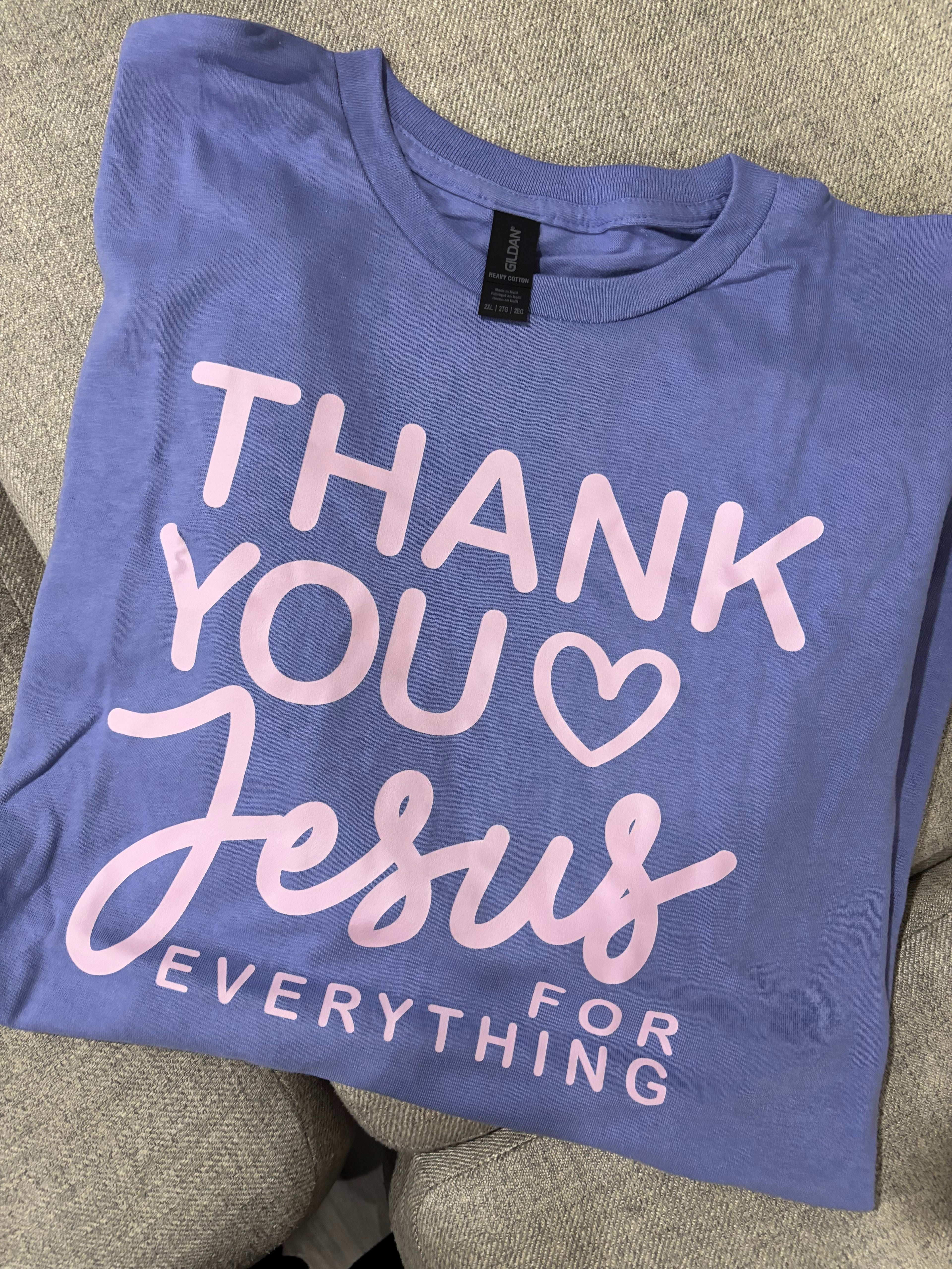 Thank You Jesus TShirt Size 2XL