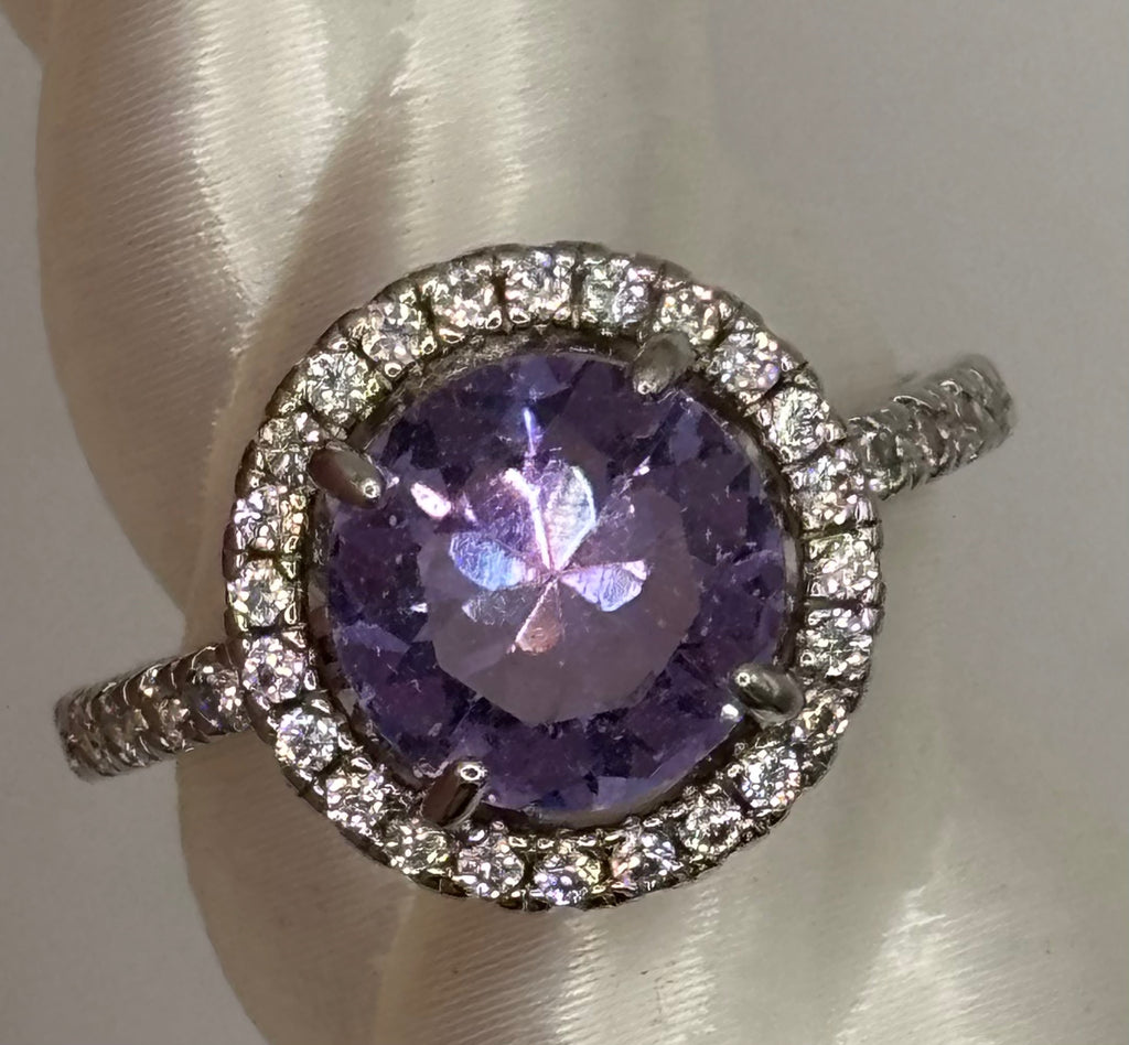 Retro Size 7 Amethyst Ring