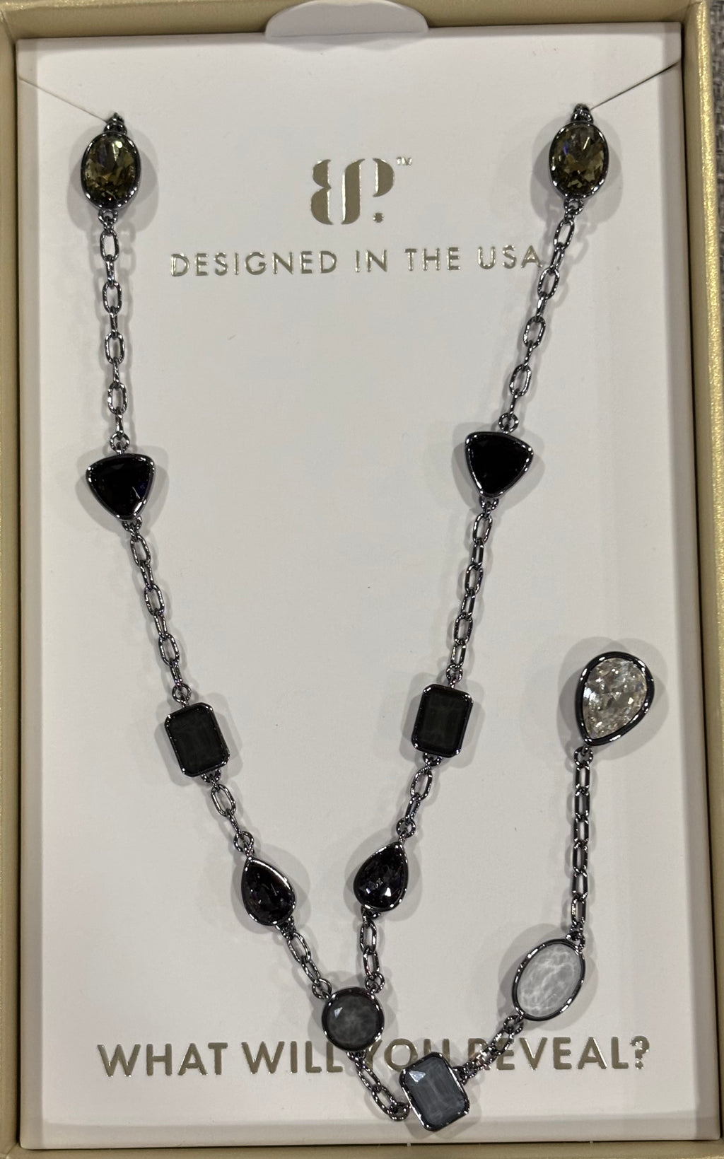 Jewel Candy Necklace Sleigh All Day Shimmer Hematite