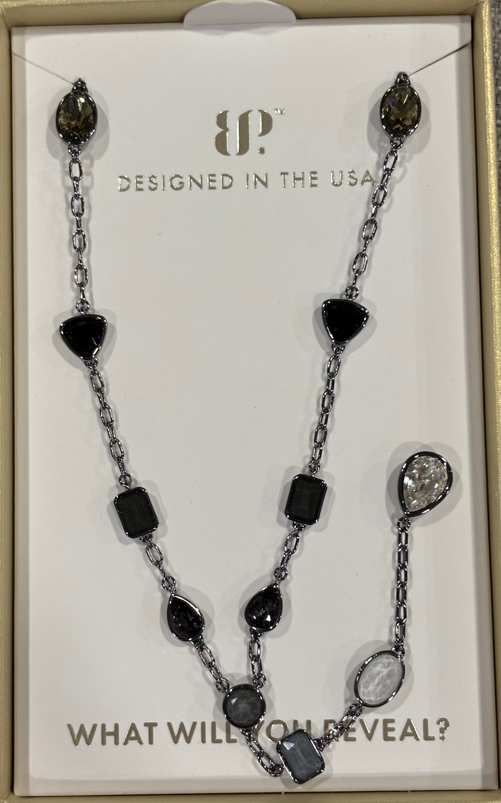 Jewel Candy Necklace Sleigh All Day Shimmer Hematite