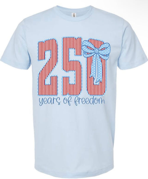 4th of July TShirt 250 Years Size Large