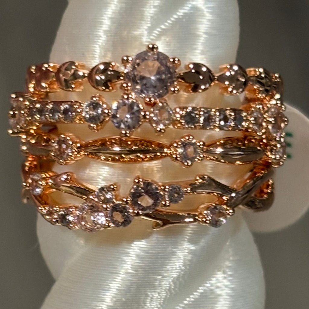 Delicates Tides Whisper to Endless Shore- Rose Gold CZ Size 8