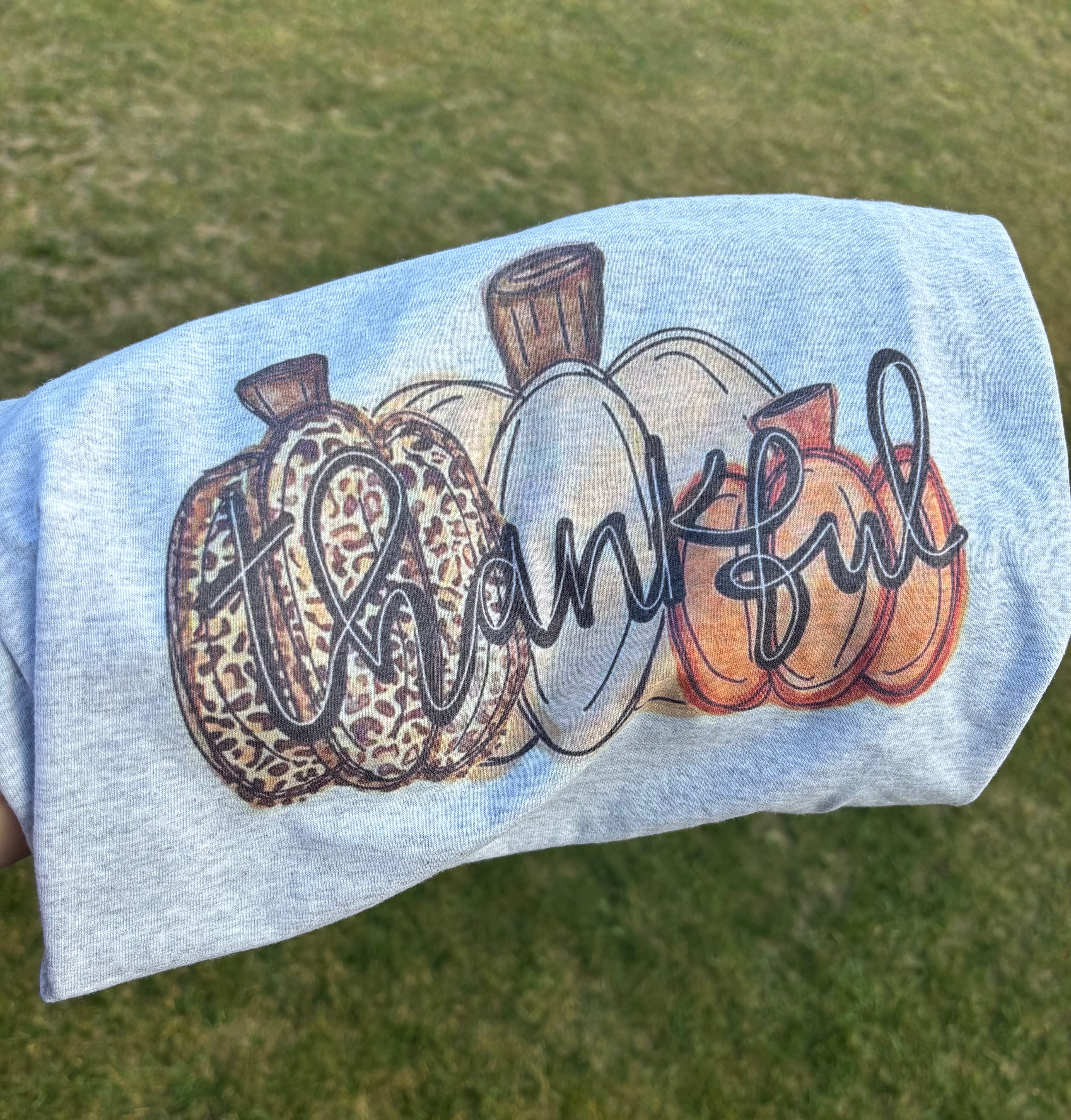 Thankful Pumpkin Sublimated Tshirt- Preorder