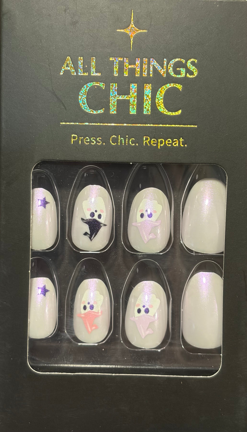 Ghost Party  Press-On Nails Short