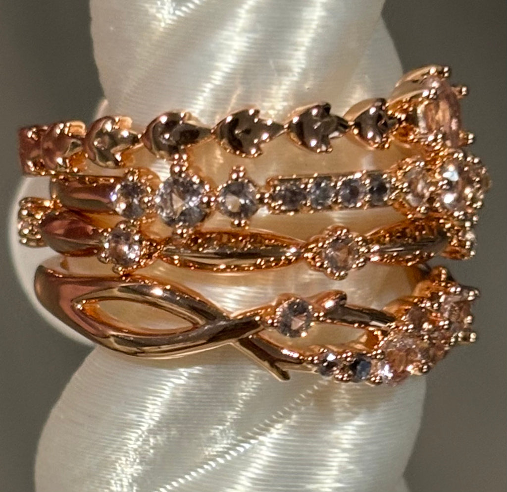 Delicates Tides Whisper to Endless Shore- Rose Gold CZ Size 8