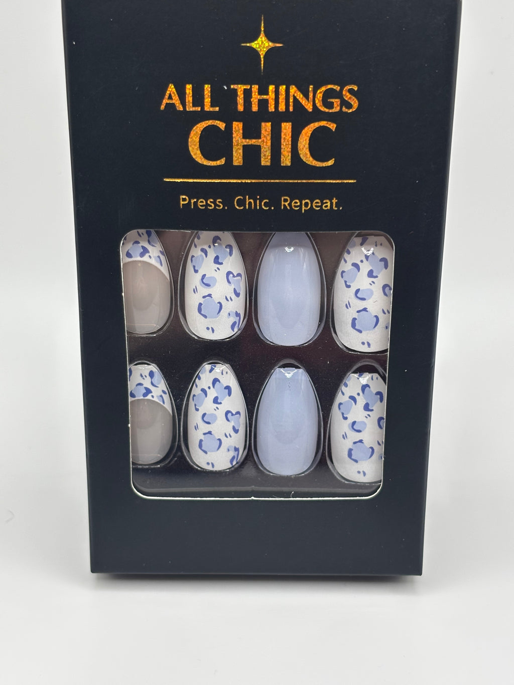 Blue Prints Press-On Nails Medium