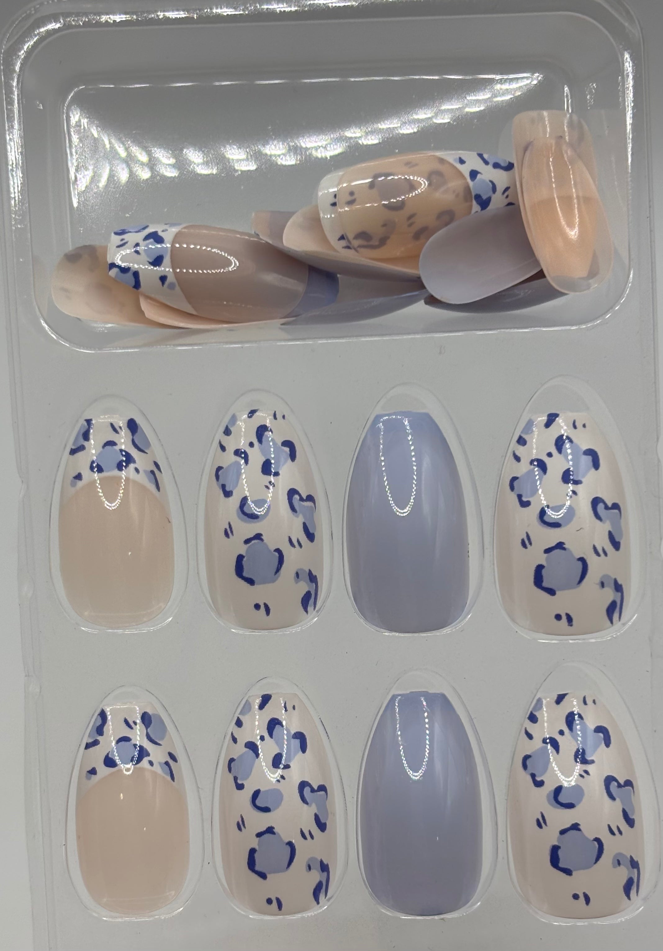 Blue Prints Press-On Nails Medium
