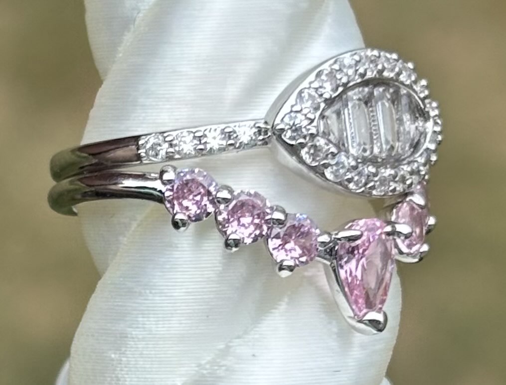 BP Rose Quartz Cubic Zirconia Size 8