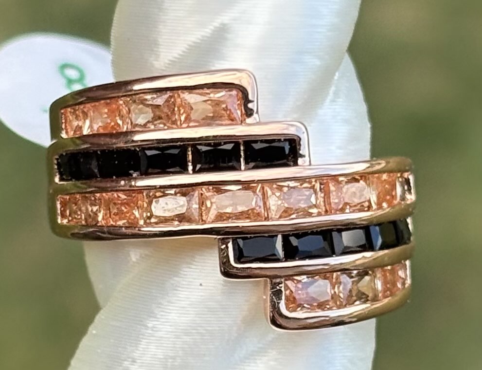BP Black Onyx & Smokey Topaz Size 8