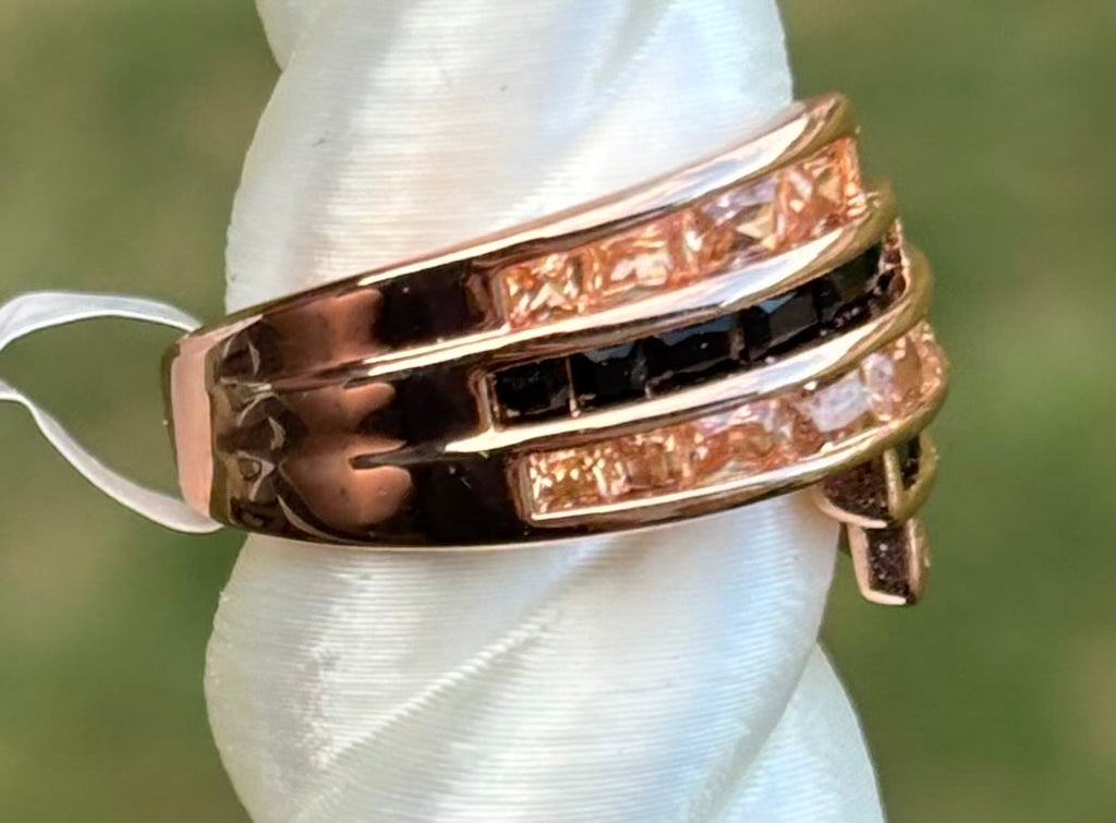 BP Black Onyx & Smokey Topaz Size 8