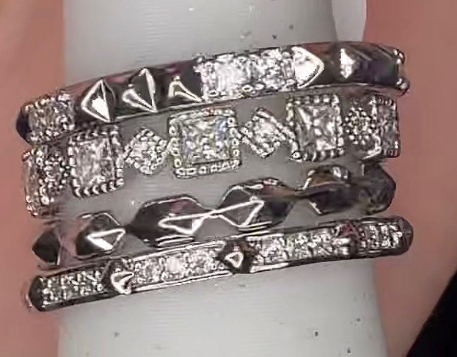 Delicates No Light Without Shadow- Rhodium CZ Size 5