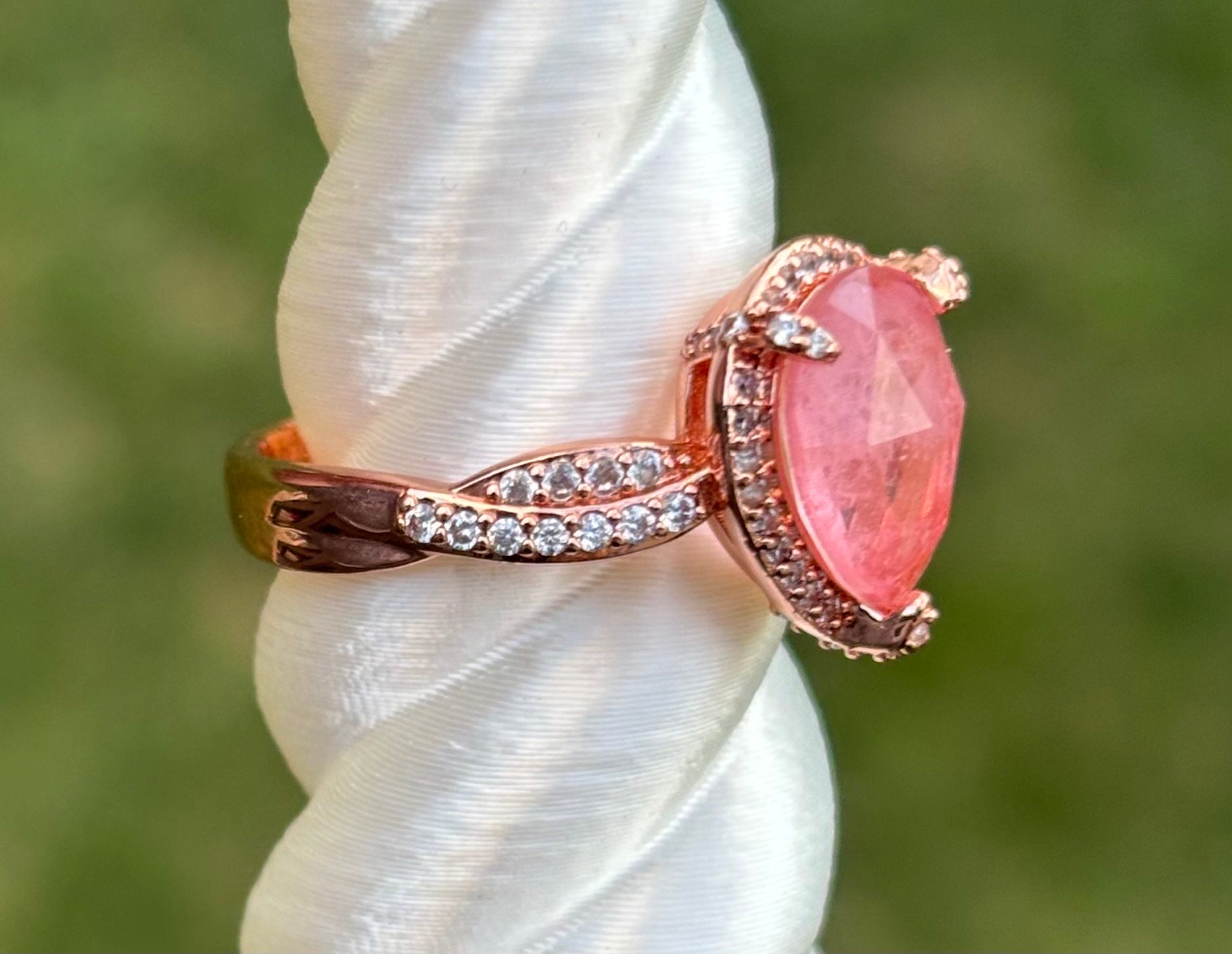 BP Rose Quartz Rose Gold Ring Size 9