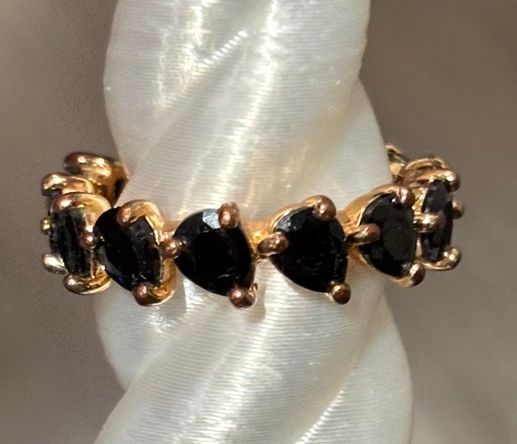 BP Black Onyx Rose Gold Ring Size 6