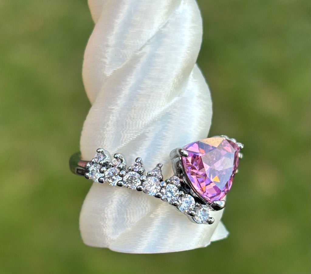 BP Rose Quartz Hematite Ring Size 11