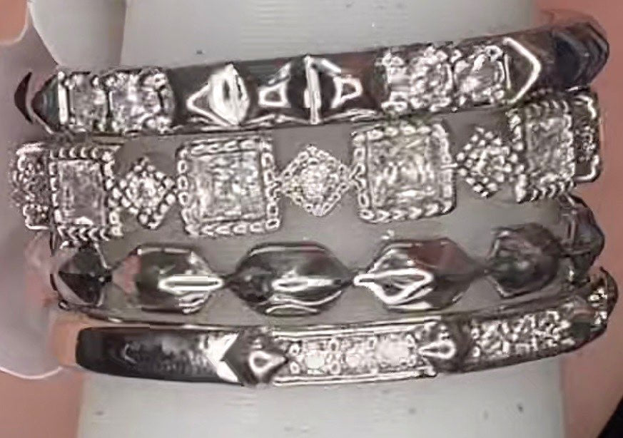 Delicates No Light Without Shadow- Rhodium CZ Size 5