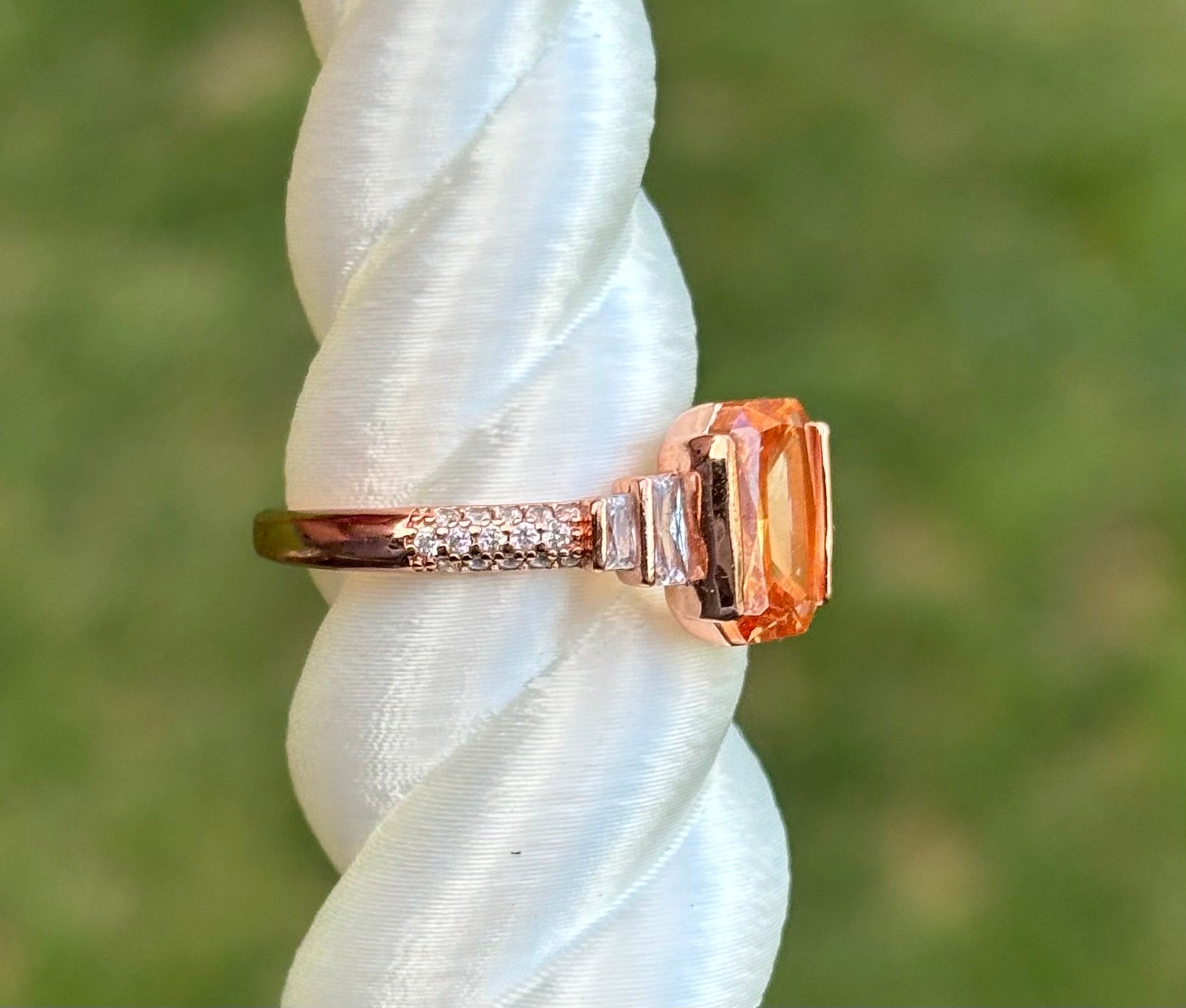 BP Smokey Topaz Rose Gold Ring Size 9