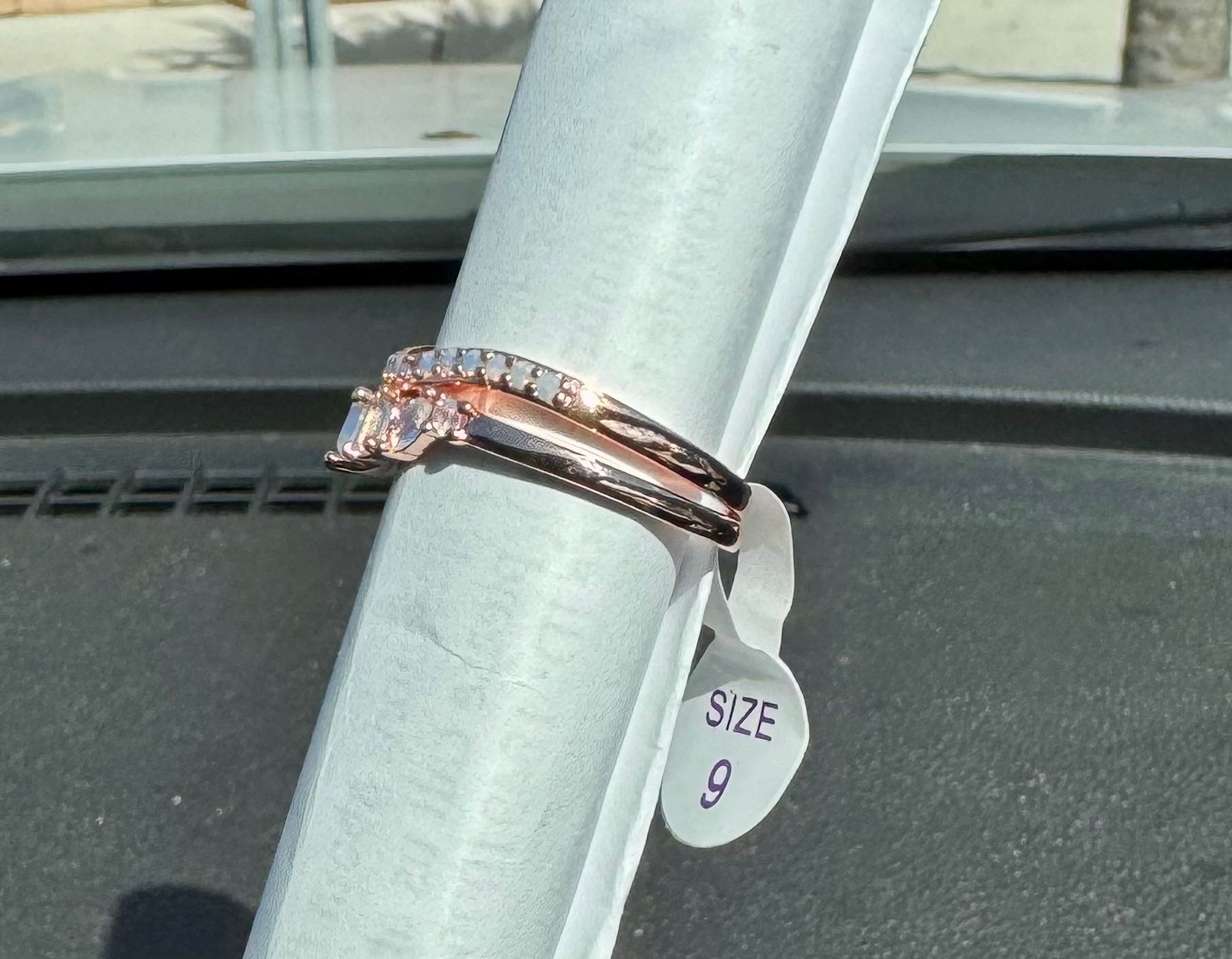 BP Moonstone Rose Gold Ring Size 9