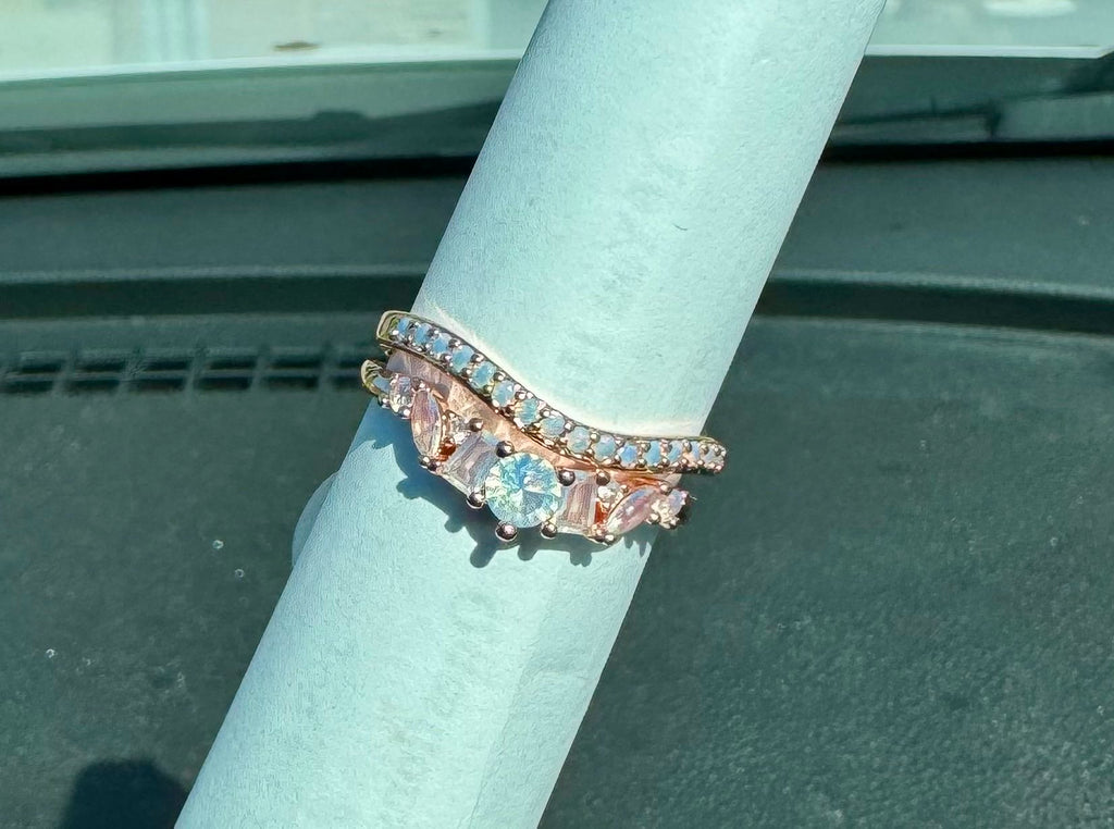 BP Moonstone Rose Gold Ring Size 9