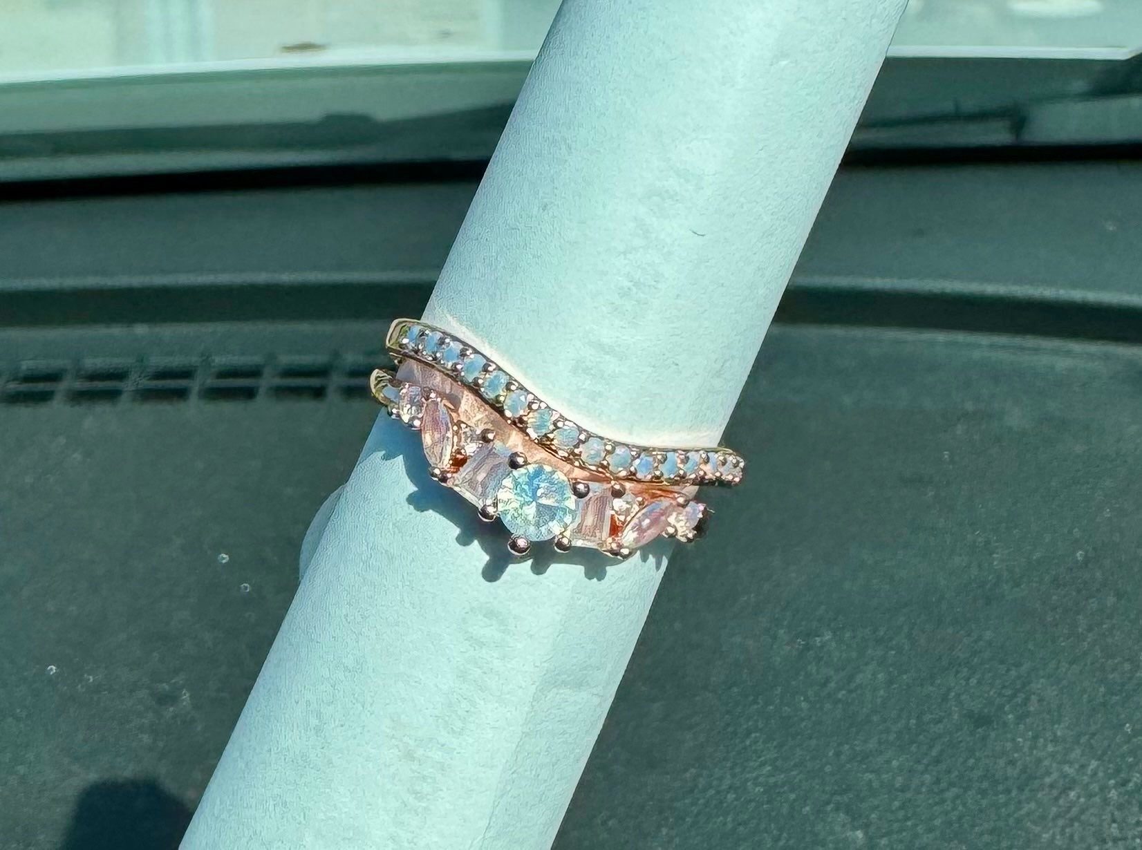 BP Moonstone Rose Gold Ring Size 9