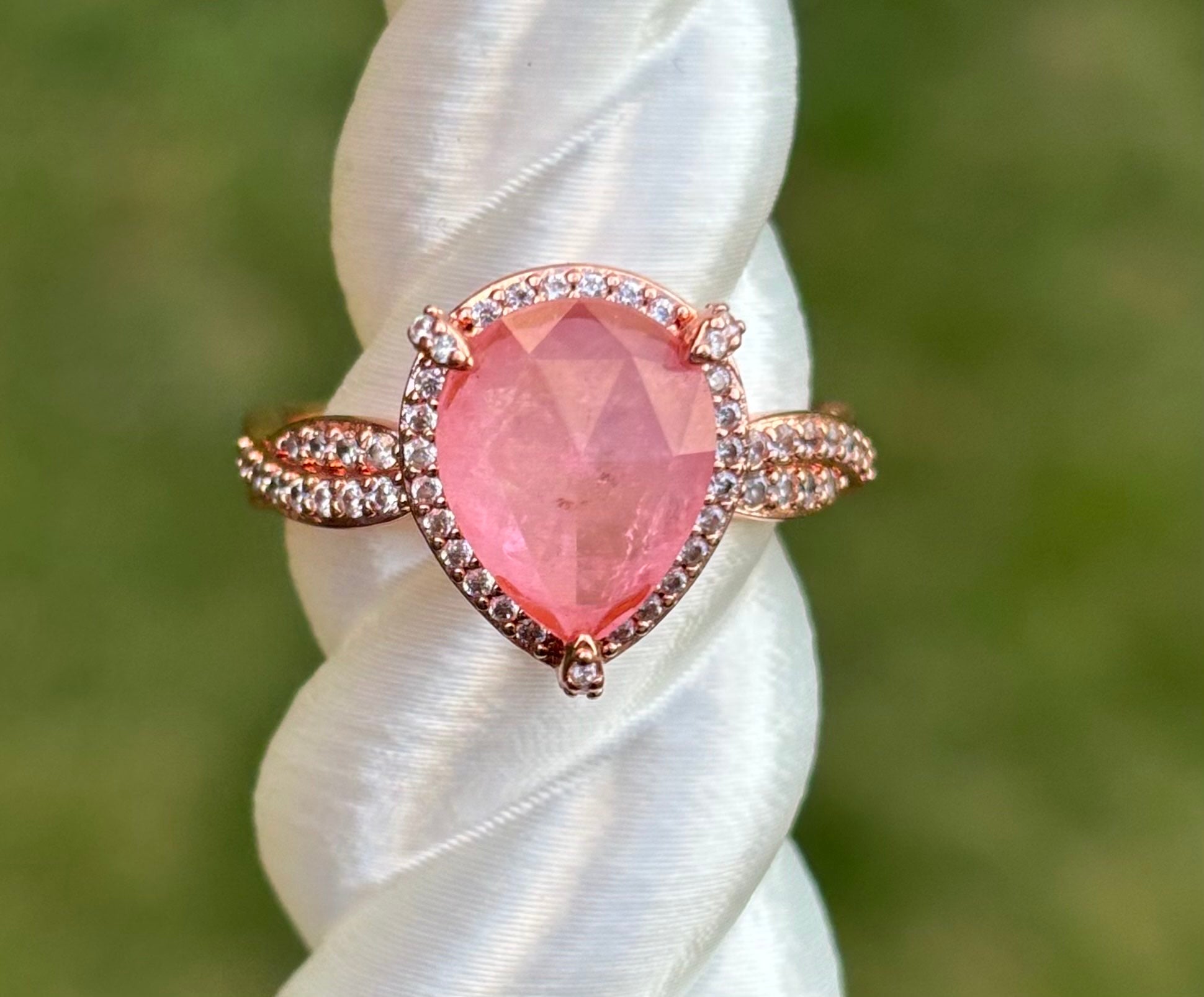 BP Rose Quartz Rose Gold Ring Size 9