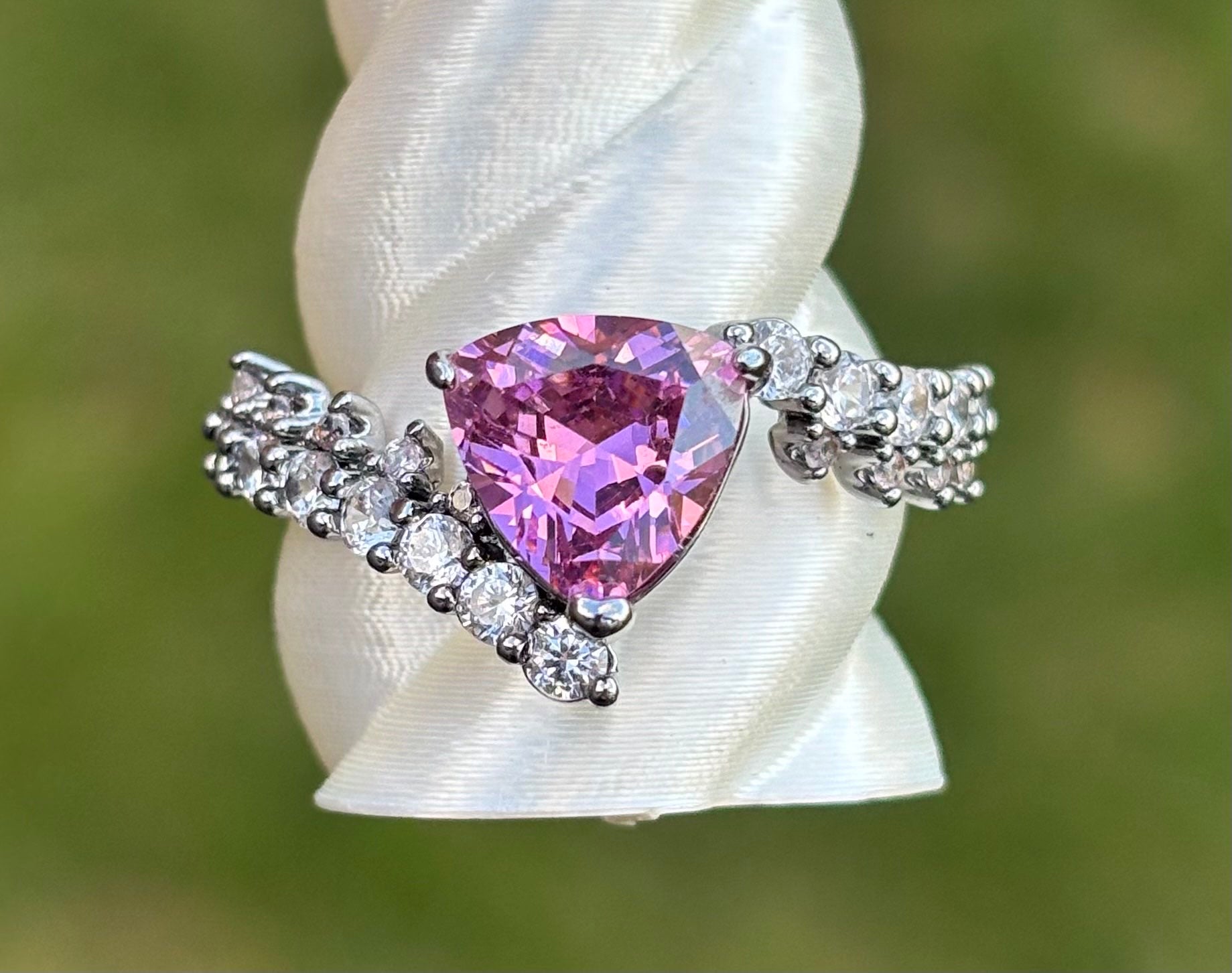 BP Rose Quartz Hematite Ring Size 11