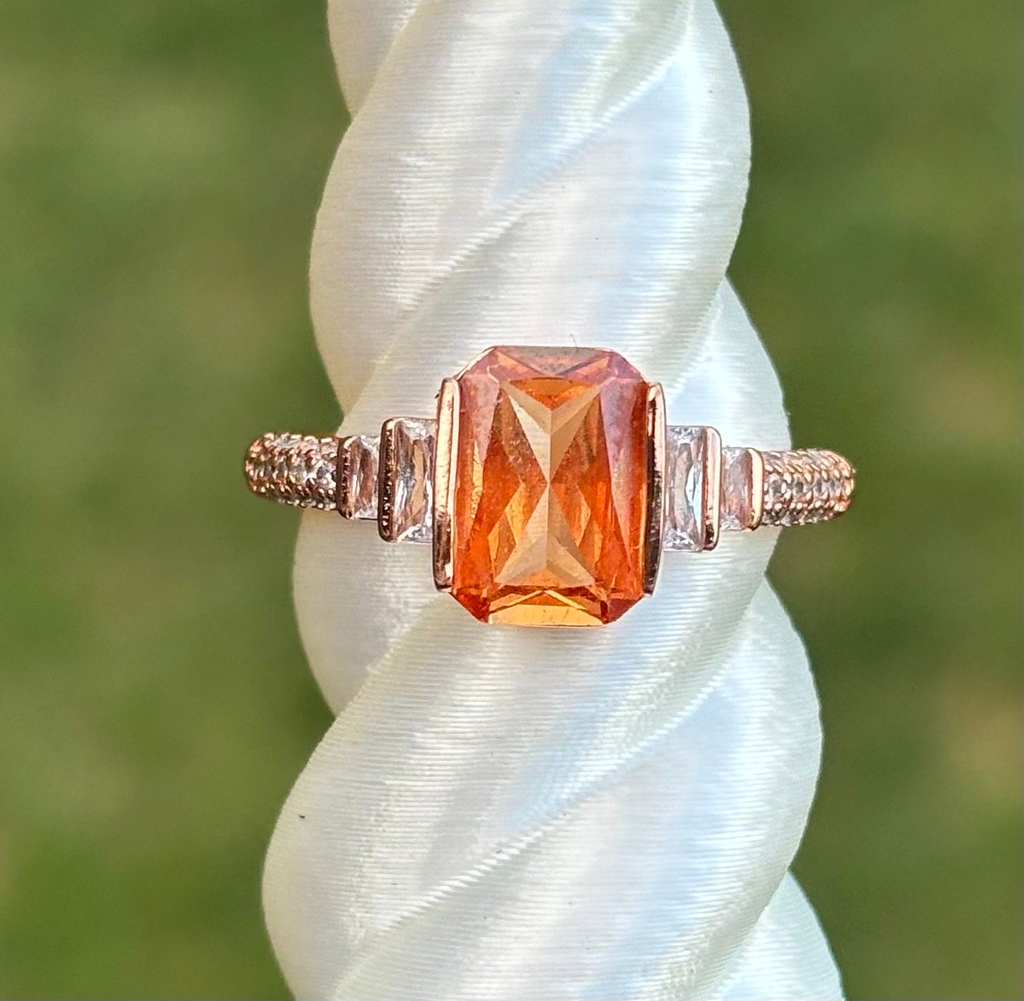 BP Smokey Topaz Rose Gold Ring Size 9