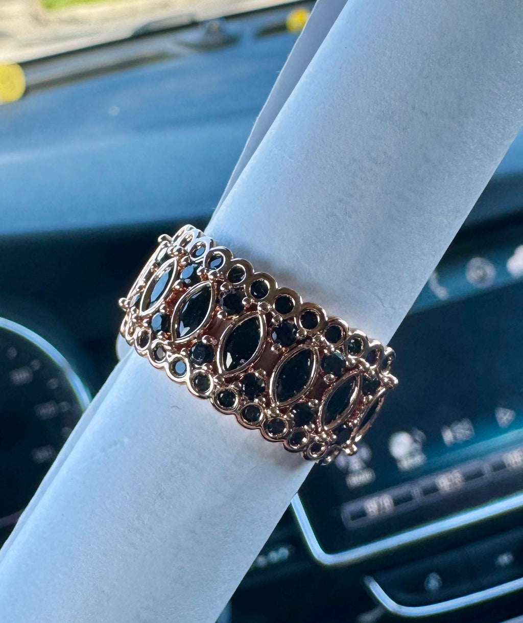 BP Rose Gold Black Onyx Size 9